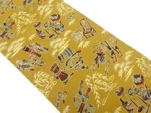 縮緬地道具模様名古屋帯